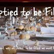 Picture of a prepared banquet table.