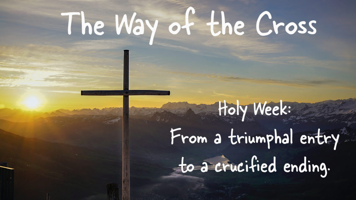 Sun rising with a cross with the title, "The Way of the Cross."