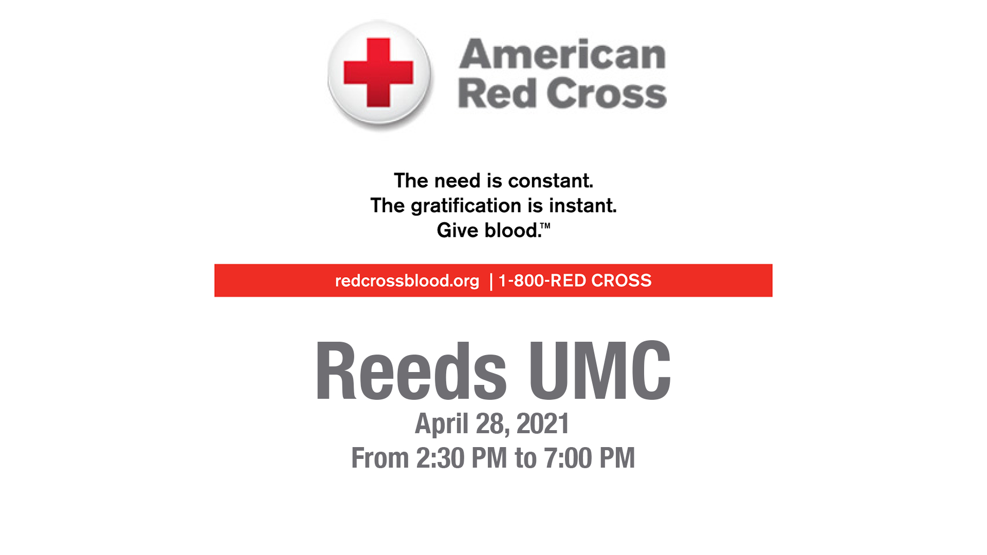 Reeds UMC - Blood Drive Poster