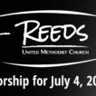 Reeds Logo with the date of July 4, 2021 list below it.